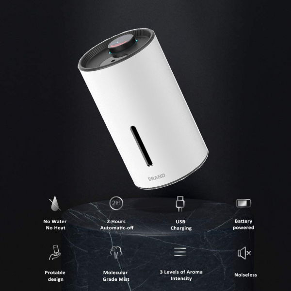 Electric Scent Ultrasonic Nebulizer Car Waterless Diffuser